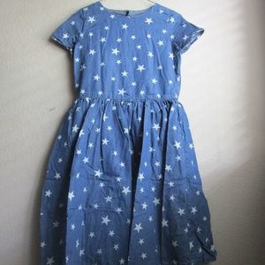 Land's End Star Pattern Twirl Dress